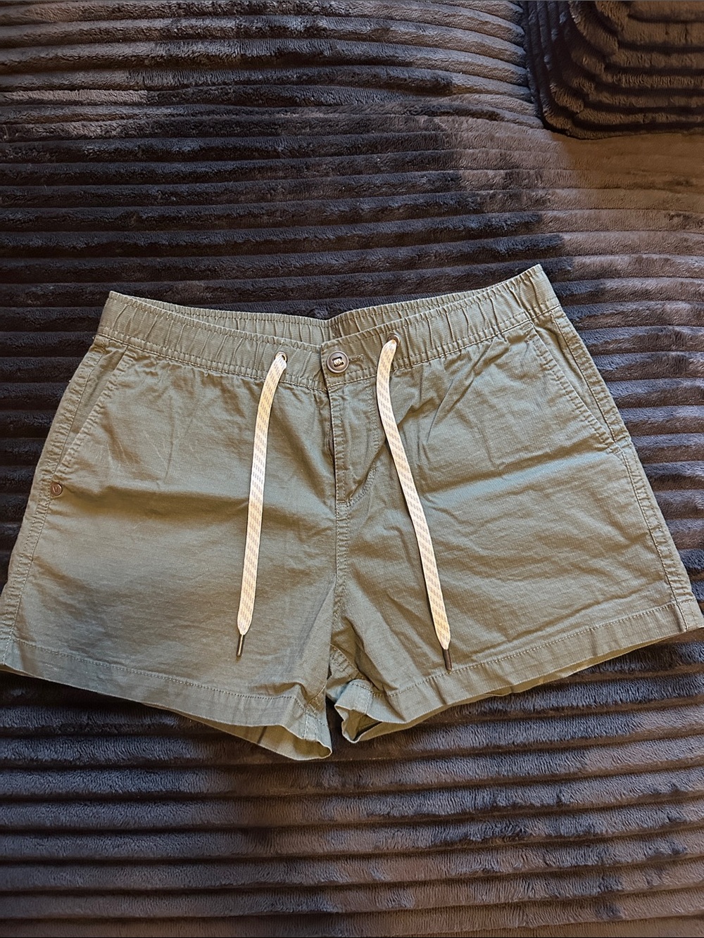 Vuori Olive Green Drawstring Athletic Shorts